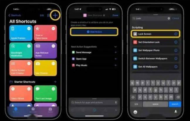 青白江苹果14锁屏维修店分享iPhone14升级iOS16.4后如何创建锁屏快捷方式 